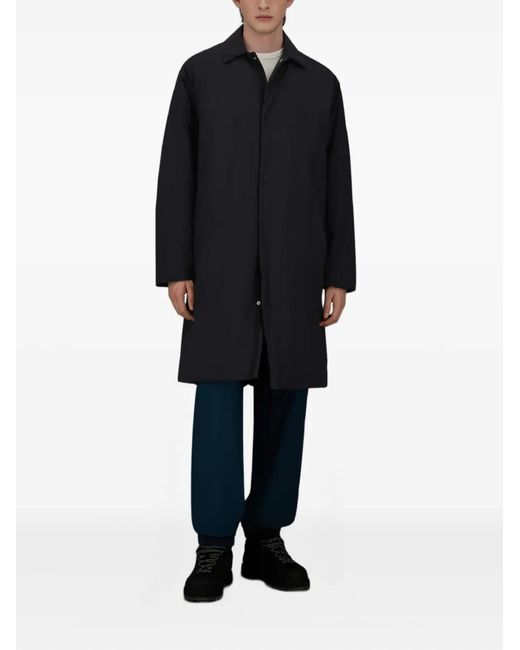 Herno Blue Single-Breasted Coat for men