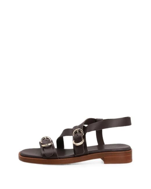 Frau White Multi-Strap Leather Sandals