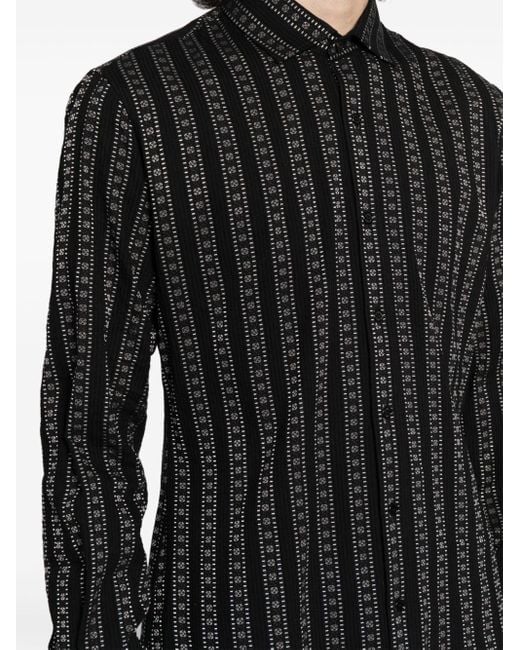 Off-White c/o Virgil Abloh Black Arrows-print Striped Shirt for men