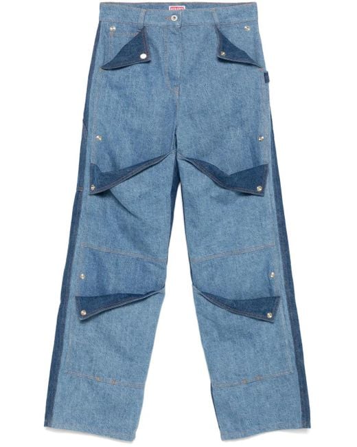 KENZO Blue Multi-Pocket Jeans