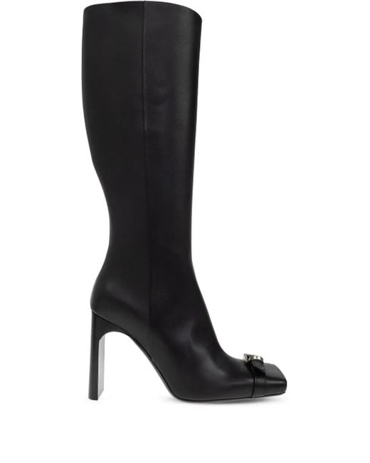 Balenciaga Black Buckle-Detail Boots