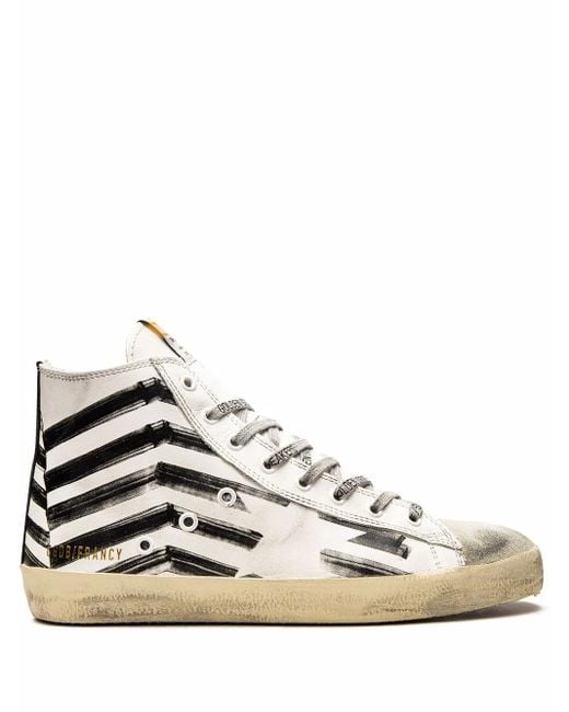 Golden Goose Deluxe Brand White Francy High-Top Sneakers for men