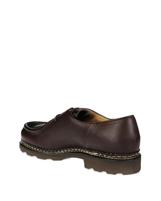 Paraboot Brown Michael Norwegian-Stitched Leather Derby Shoes for men
