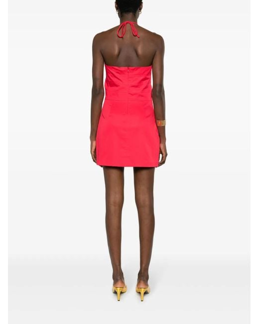 Cult Gaia Red Laura Halterneck Minidress