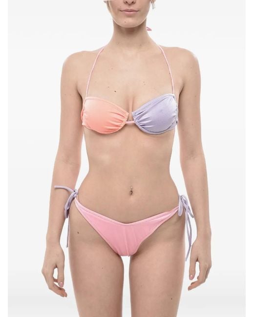 Reina Olga Pink Colourblock Bikini