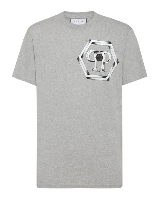 Philipp Plein Hexagon T-Shirt in Gray für Herren