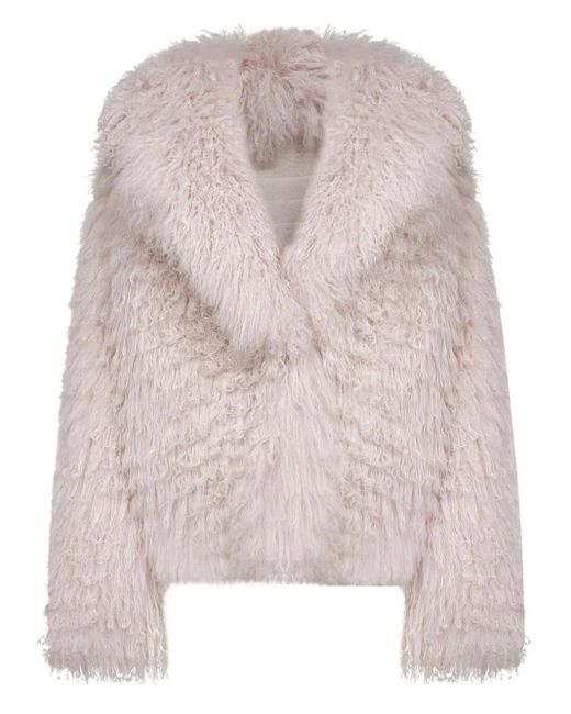 Simonetta Ravizza Pink Reversible Fur Jacket