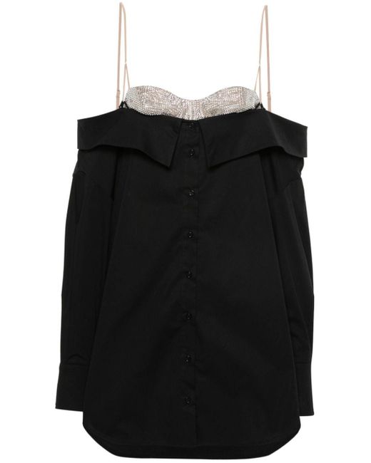 GIUSEPPE DI MORABITO Black Crystal-embellishment Mini Dress
