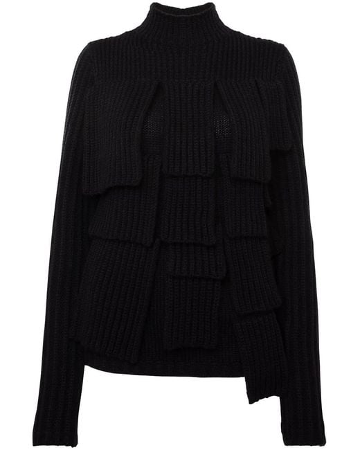 J.W. Anderson Black Panelled Flap Sweater