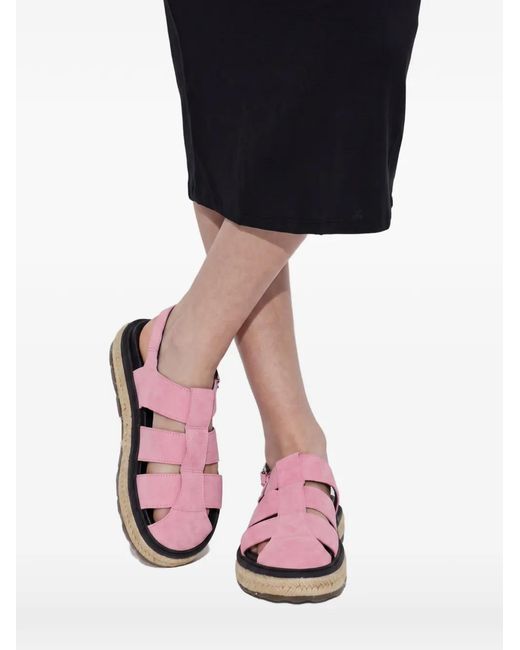 Moschino Pink Suede Platform Sandals