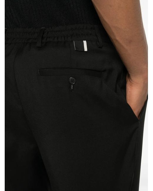 Low Brand Black Pantalon Overseas Plissé À Taille Élastiquée for men