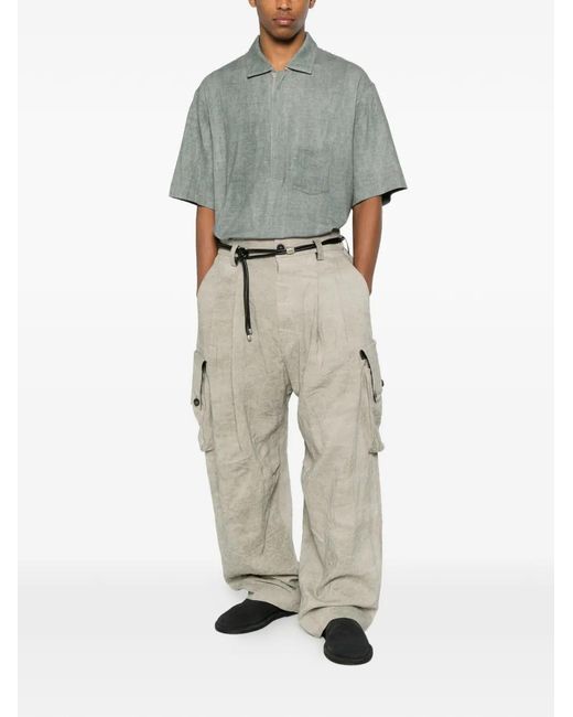 Ziggy Chen Gray Polo À Poche Poitrine for men