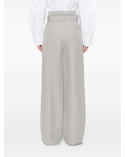 Seafarer White Irony Belt Trousers