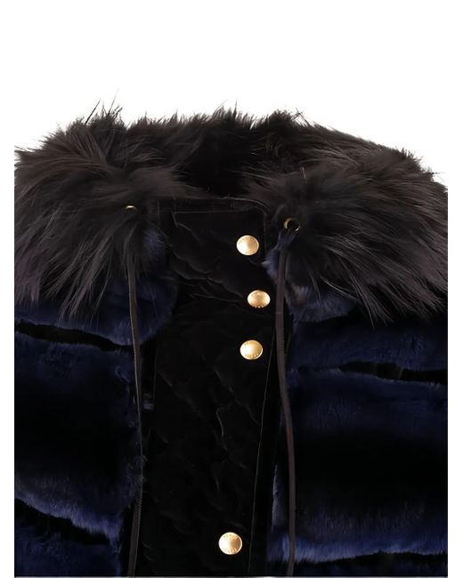 Fendi Black Fur Quilted Coat
