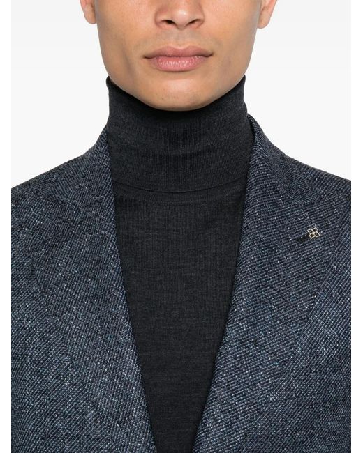 Chaqueta Moteada Con Dos Botones Tagliatore de hombre de color Blue