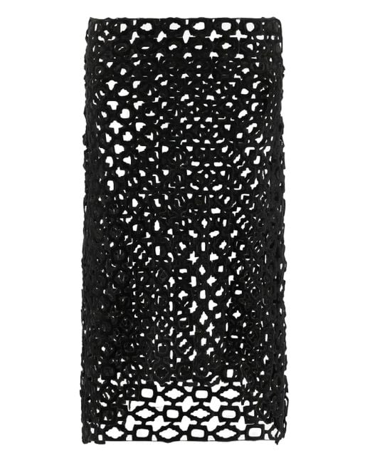 Niccolò Pasqualetti Black Langer Rock mit Stickerei