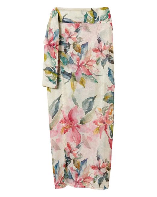 Twinset Tuniek Met Bloemenprint in het White
