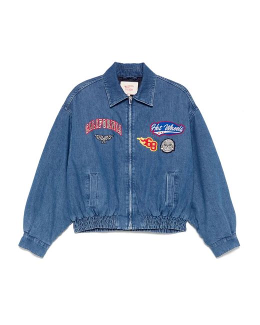 Maje Blue Embroidered Denim Jacket