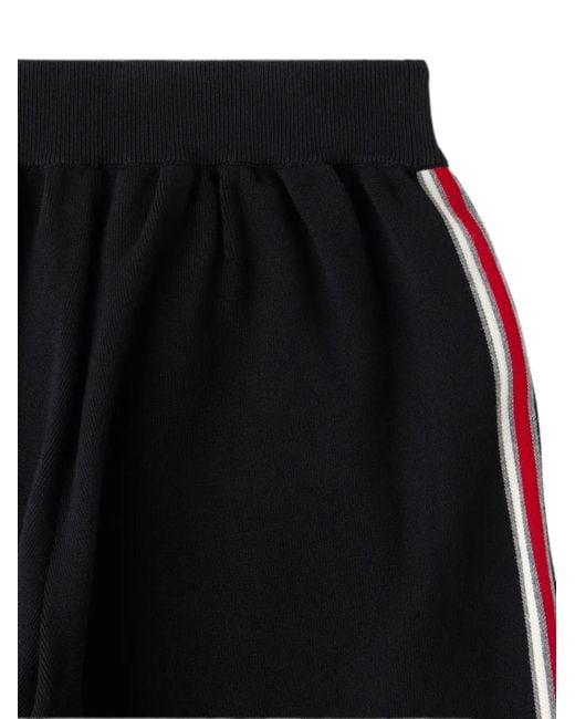 Versace Black Logo-Embroidered Side-Stripe Track Pants for men