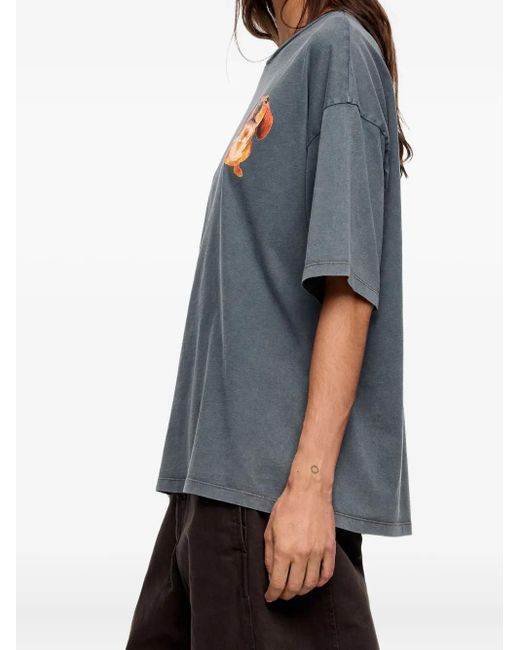 Bimba Y Lola Blue Graphic Print T-Shirt