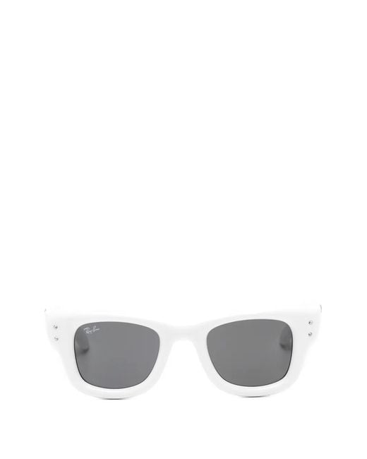 Ray-Ban White X A$Ap Rocky Wayfarer Puffer Sunglasses