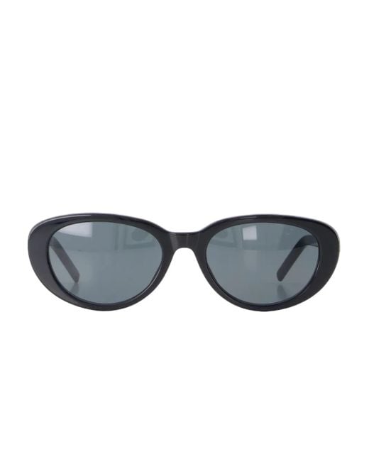Saint Laurent Black Oval-Frame Sunglasses