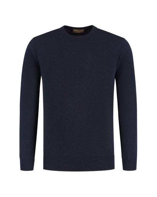 Doriani Blue Fine-Knit Cashmere Sweater for men