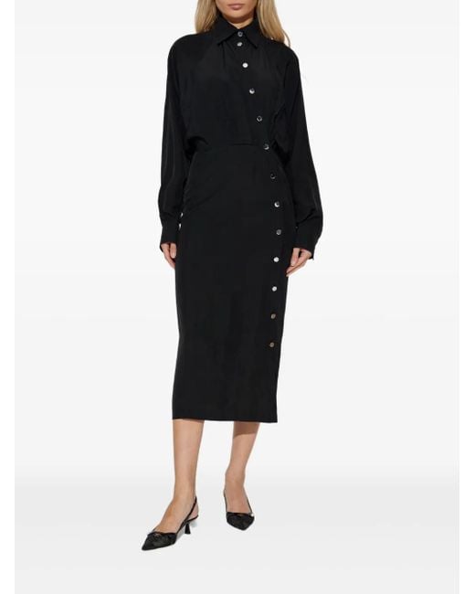 Sportmax Black Fitted Midi Dress