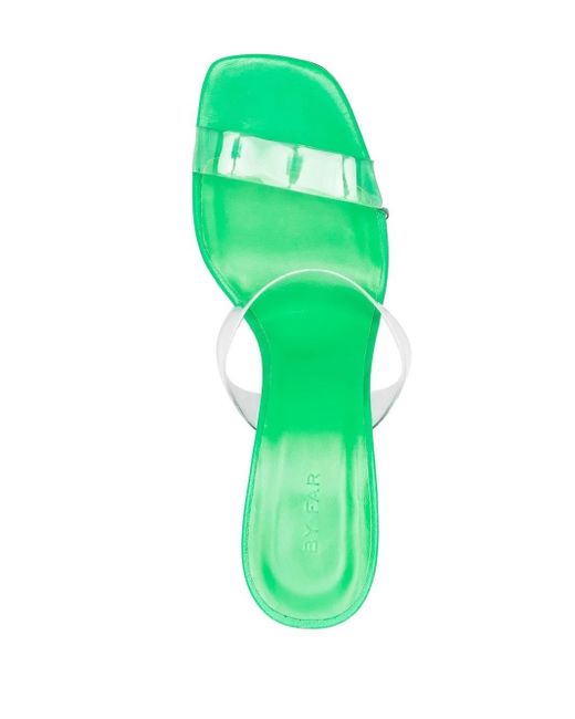 By Far Green Clara 100Mm Square-Toe Sandals
