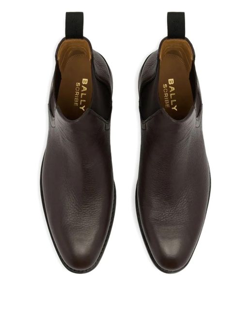 Bally Brown Elasticated Panel Chelsea Boots for men