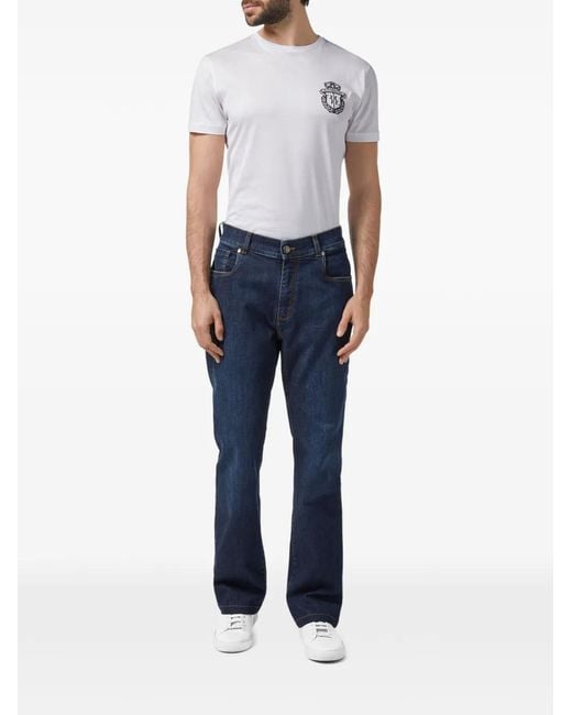 Billionaire Blue Jean À Patch Logo for men