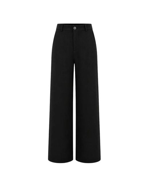Morgan Black Button-Fastening Jeans