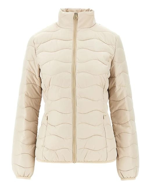 Plumífero con cremallera EA7 de color Natural