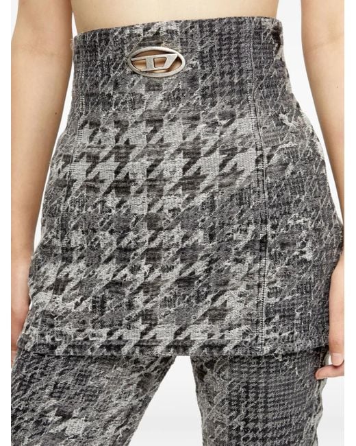 DIESEL Gray Denim Jacquard Corset Top