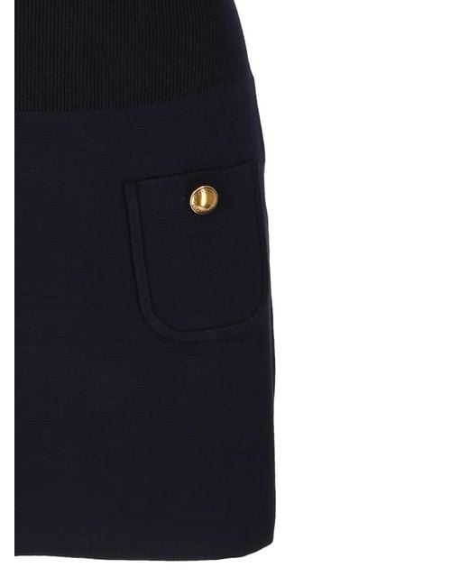 Elisabetta Franchi Black Bow-Detail Buttoned Mini Dress