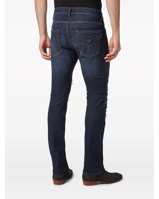 Philipp Plein Blue Trouser for men
