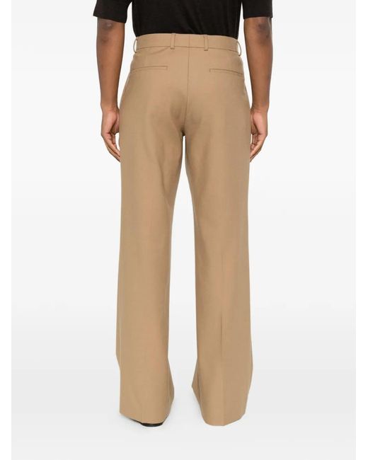 Sandro White Pleated Wide-Leg Trousers for men