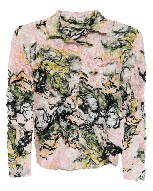 JNBY Pink Graphic-Print Blouse