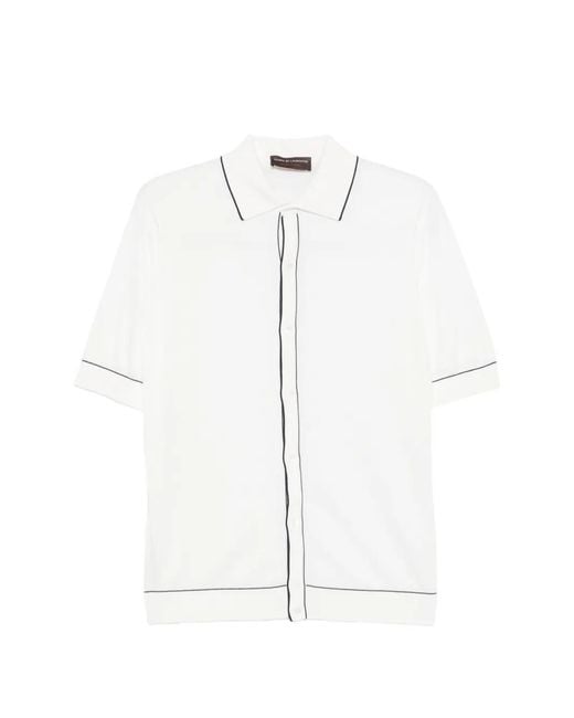 FILIPPO DE LAURENTIIS White Chemise À Bordures Contrastantes for men