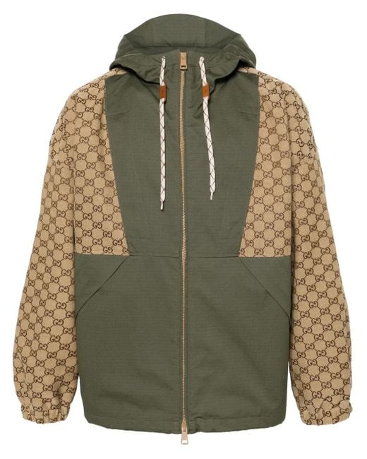 Gucci Green Canvas Logo Jacket for men