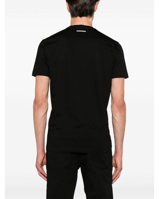 DSquared² Black Rocco Cool Cotton T-shirt for men