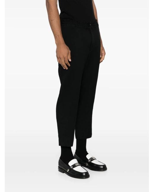 COMME DES GARÇON BLACK Black Cropped-Hose Mit Stretchbund