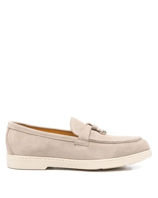 Doucal's Natural Loafer aus Wildleder mit Quasten