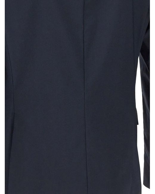 Paolo Pecora Blue Double-Breasted Blazer for men