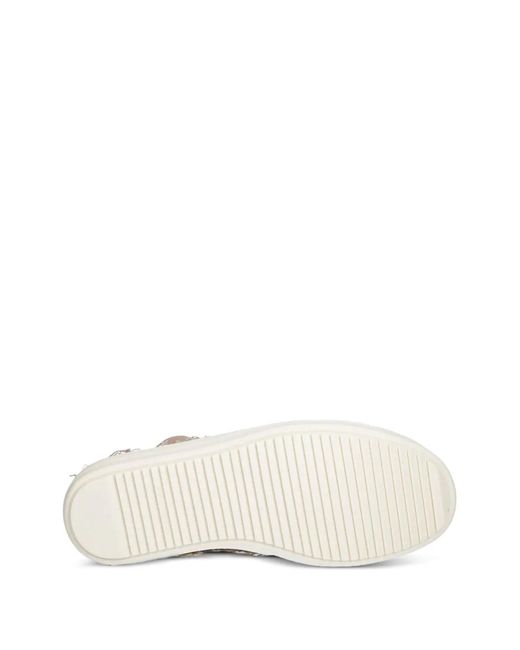 Rick Owens Natural Distressed Low-Top Sneakers for men