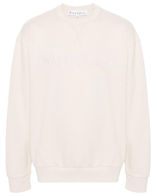 J.W. Anderson Natural Logo-embroidered Cotton Sweatshirt for men
