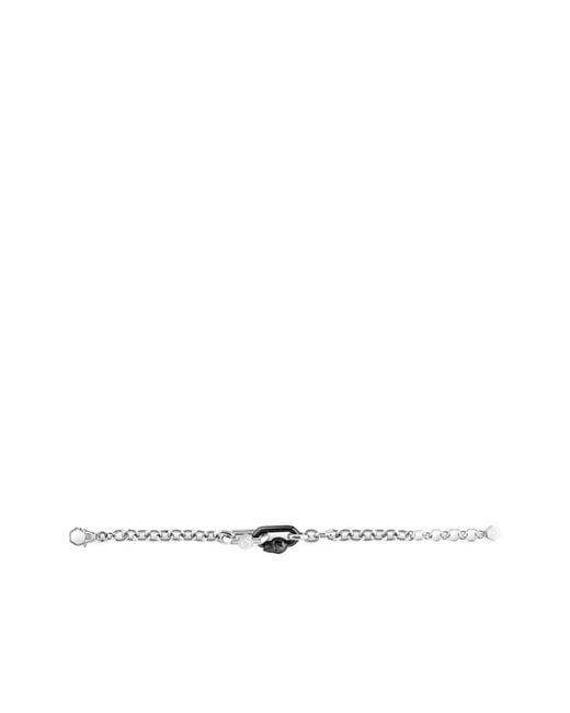 Philipp Plein White Chain-Link Bracelet for men