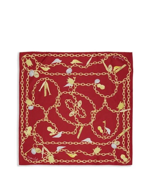 Foulard Con Stampa di Givenchy in Red