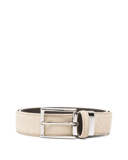 Canali Natural Rectangular-Buckle Belt for men
