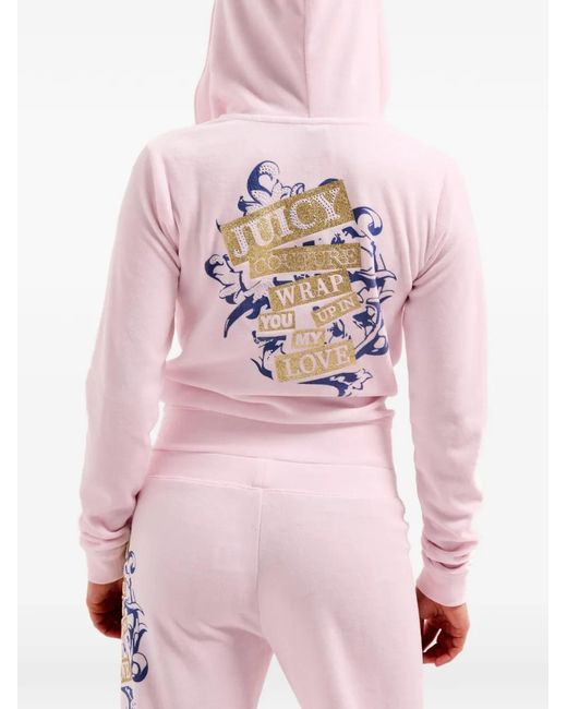 Juicy Couture Pink Logo-Print Track Pants